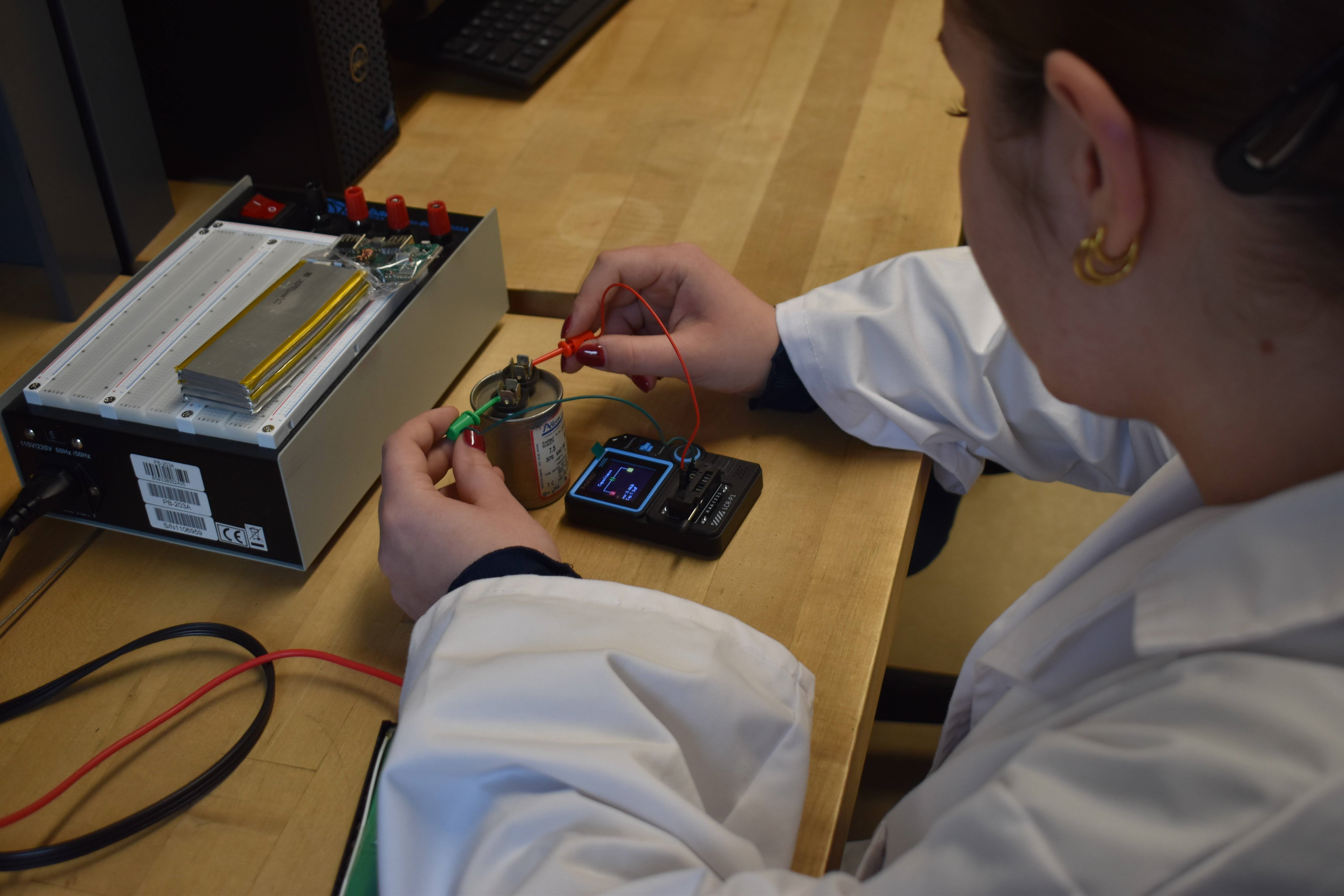 Detailed microscope examination of a board