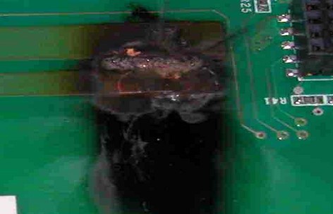 Failure evidence from a damaged power system